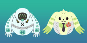 Calcumon and Terriermon Assistant Calcumon and Terriermon Assistant