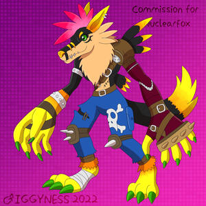 Nuclearfox as a WereGarurumon Nuclearfox as a WereGarurumon